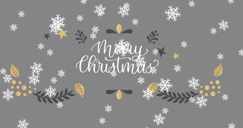 Christmas Season's Greeting Card with Snowflakes and Decorations - Download Free Stock Images Pikwizard.com
