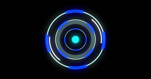 Futuristic Digital Loading Circles with Blue Holographic Element - Download Free Stock Images Pikwizard.com