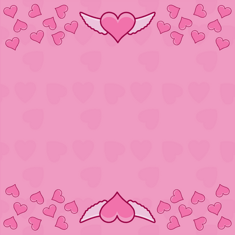 transparent pink heart pattern with wings and copy space - Download Free Stock Videos Pikwizard.com