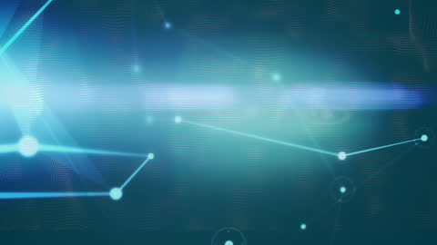 Abstract Digital Network Grid with Glowing Connections