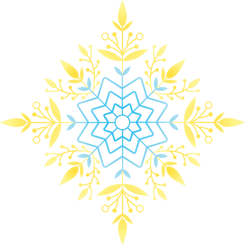 Festive Blue and Yellow Snowflake Pattern on Transparent Background - Download Free Stock Videos Pikwizard.com