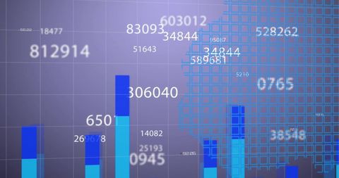 Abstract Financial Data Processing Blue Grid Background - Download Free Stock Images Pikwizard.com