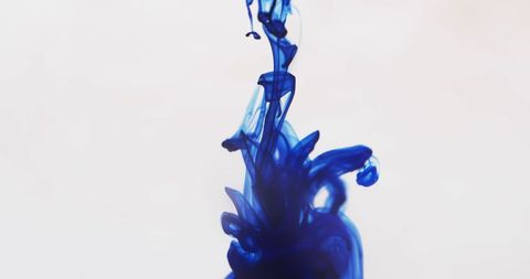 Abstract Blue Ink Droplet Swirling in Water Creates Artful Design - Download Free Stock Images Pikwizard.com