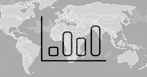 Global Data Analysis with World Map Background - Download Free Stock Images Pikwizard.com