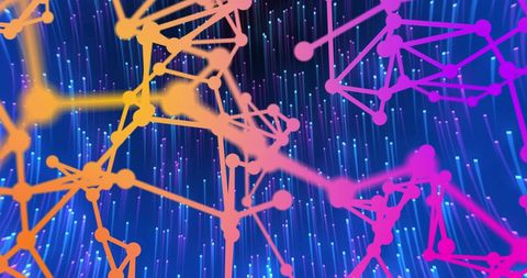 colorful geometric shapes on digital data streams - Download Free Stock Images Pikwizard.com