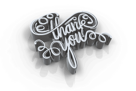 Stylish 3D Transparent Thank You Text Calligraphy Art - Download Free Stock Videos Pikwizard.com