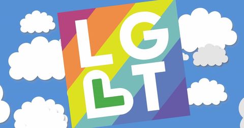 LGBT Pride Diversity Sign Against Blue Sky