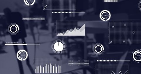 digital financial data visualization over office desk - Download Free Stock Images Pikwizard.com