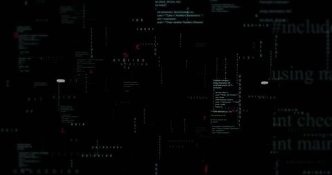 Programming code with red error highlights