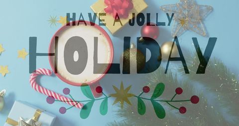 Jolly Holiday Coffee with Christmas Decorations