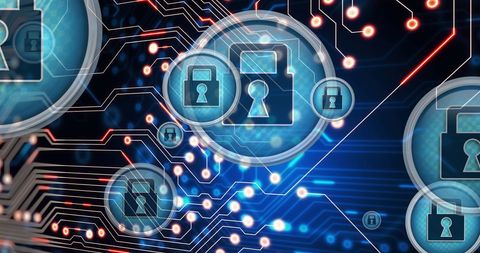 Digital Security Concept with Padlock Icons on Circuit Board - Download Free Stock Images Pikwizard.com
