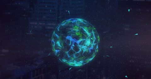 Digital Representation of Global Data Processing Sphere - Download Free Stock Images Pikwizard.com