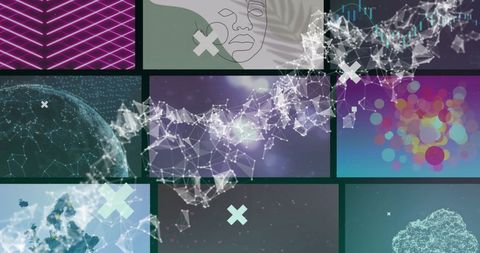 Digital Network and Data Processing Over Abstract Backgrounds - Download Free Stock Images Pikwizard.com
