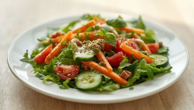 Vibrant Mixed Summer Vegetable Salad with Arugula