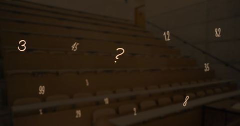 Floating Mathematical Symbols in Empty Lecture Hall - Download Free Stock Images Pikwizard.com