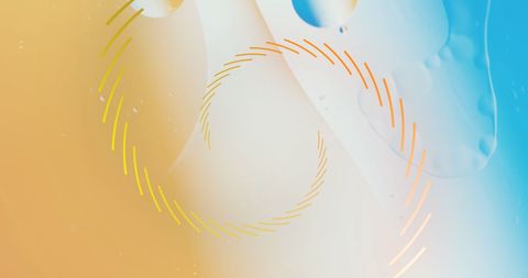 Abstract liquid pattern in yellow and blue tones