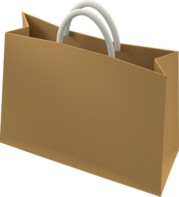 Brown Paper Shopping Bag with Handles on Transparent Background - Download Free Stock Videos Pikwizard.com