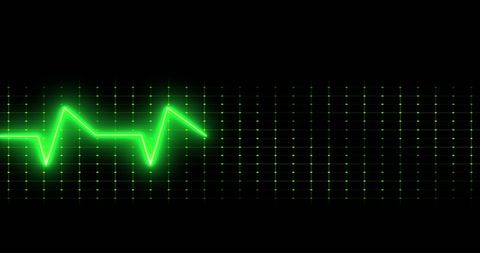 Glowing Green Heartbeat Cardiograph on Black Grid - Download Free Stock Images Pikwizard.com