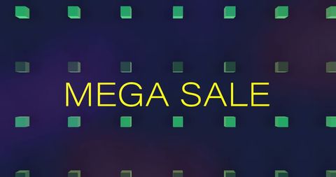 Mega Sale Announcement with Colorful Abstract Cubes - Download Free Stock Images Pikwizard.com
