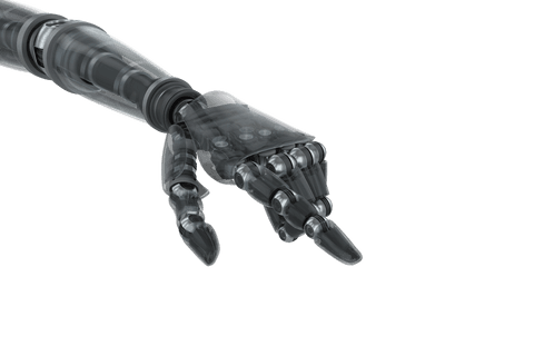 Transparent Robotic Arm Pointing Index Finger Futuristic Design - Download Free Stock Videos Pikwizard.com