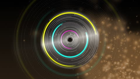 Futuristic Colorful Circular Abstract Lights Animation