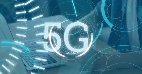 5G Technology Concept with Digital Radar Interfaces - Download Free Stock Images Pikwizard.com