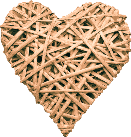 transparent woven bamboo heart symbol for romance and crafts - Download Free Stock Videos Pikwizard.com