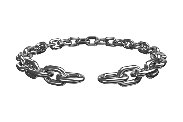 Broken Circular Silver Chain Transparent Background Metallic Element - Download Free Stock Videos Pikwizard.com