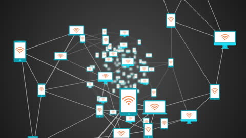 Digital Network Icons Represent Global Technology