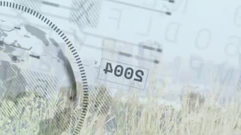 Animating Circular Arc and Globe Over Natural Grassfield