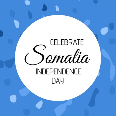 celebrating somalia independence day with vibrant blue design - Download Free Stock Templates Pikwizard.com