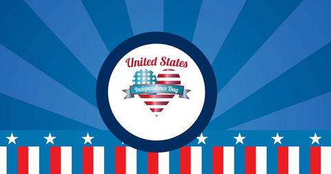 United States Independence Day Celebration Banner