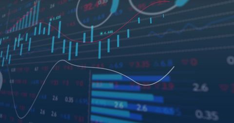 Digital Financial Data and Analysis with Graphs - Download Free Stock Images Pikwizard.com