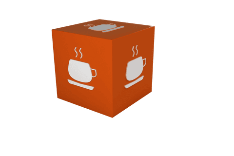 cube with coffee symbol on transparent background - Download Free Stock Videos Pikwizard.com