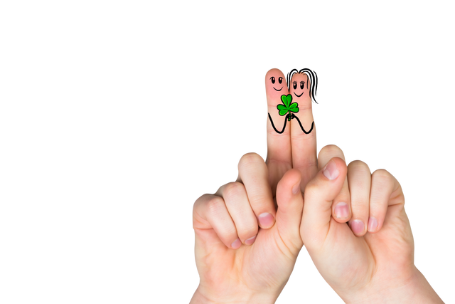 Finger Theater Illustration with Happy Figures and Heart Plant on Transparent Background - Download Free Stock Videos Pikwizard.com