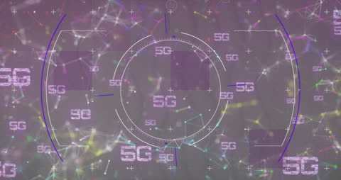 Digital Connection Concept with 5G Network Animation