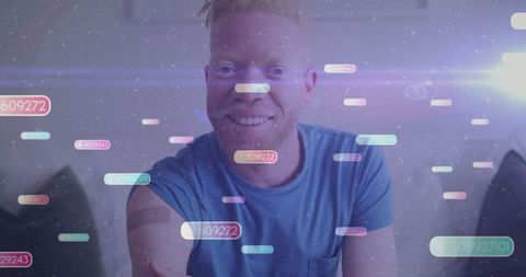 Positive Man Enjoying Virtual Reality World in Modern Living Room