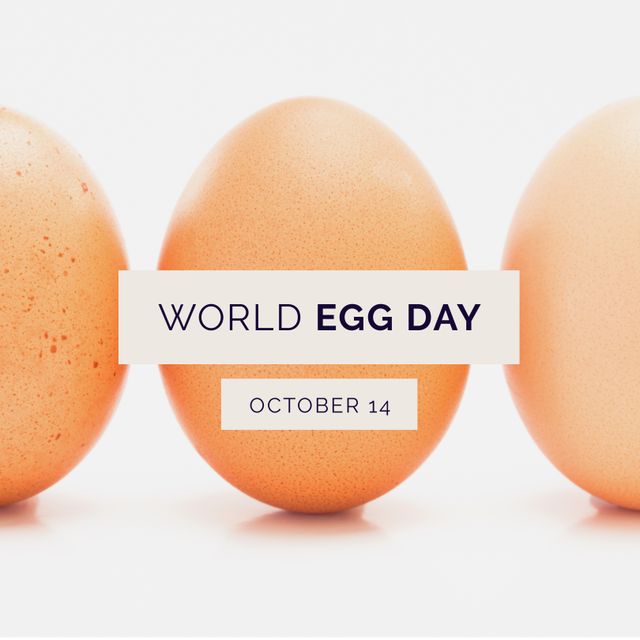 World Egg Day Celebration with Brown Eggs on White Background - Download Free Stock Templates Pikwizard.com