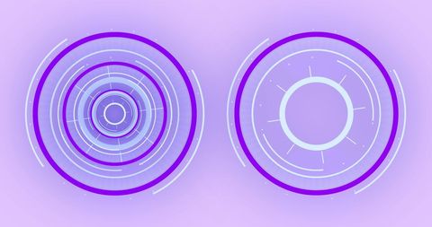 Futuristic Digital Scanning Circles on Purple Background - Download Free Stock Images Pikwizard.com