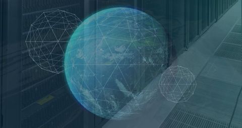 Global Network Connection with Holographic Interfaces in Data Center - Download Free Stock Images Pikwizard.com