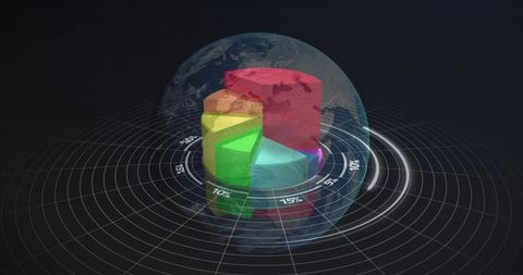 3d financial data graph over globe with incremental lines - Download Free Stock Images Pikwizard.com