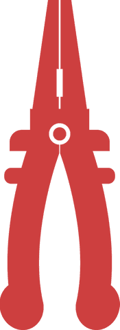 Red Pliers Icon Symbol on Transparent Background - Download Free Stock Videos Pikwizard.com