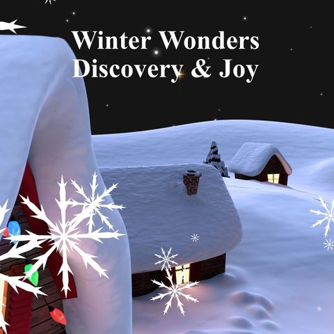 Snowy Winter Village at Night with Festive Lights - Download Free Stock Templates Pikwizard.com