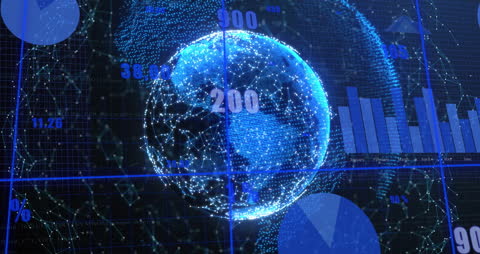 Digital Earth with Data Processing and Network Connections