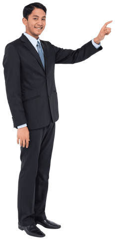 caucasian businessman pointing on transparent background - Download Free Stock Videos Pikwizard.com