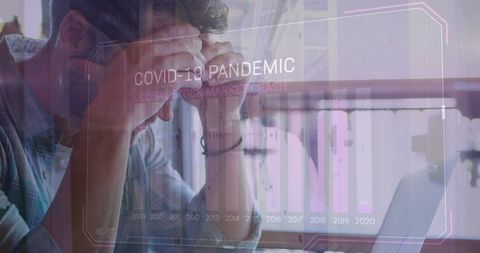 Worried Businessman Analyzing Financial Impacts of COVID-19 Pandemic - Download Free Stock Images Pikwizard.com