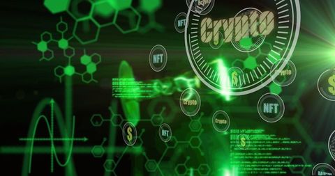 Digital Crypto and Data Exchange Visualization Concept