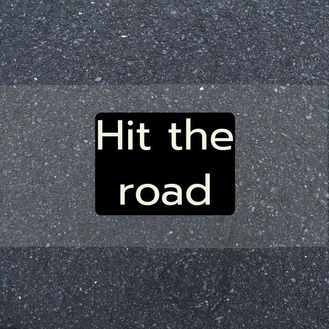 Hit the Road Inspirational Asphalt Background - Download Free Stock Templates Pikwizard.com