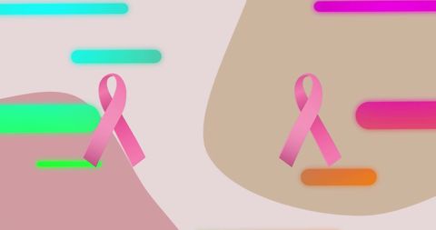 Pink Ribbons on Abstract Contemporary Background - Download Free Stock Images Pikwizard.com