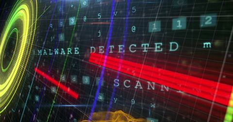 digital threats with malware detection alert on screen - Download Free Stock Images Pikwizard.com